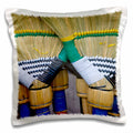 3dRose Danita Delimont - Markets - Colorful brooms at market, Philippines - AS29 KSU0002 - Keren Su - Pillow Cases (pc_132871)