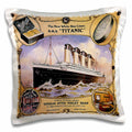 3dRose BLN Vintage Ocean Liners Advertising Posters - Vintage White Star Line Titanic Vinolia Otto Toilet Soap Advertising Poster - Pillow Cases (pc_149245)
