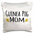 3dRose InspirationzStore Pet designs - Guinea Pig Mom - for pet owners - cavy rodent family pets - with brown paw prints - footprints - Pillow Cases (pc_154048)
