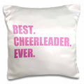 3dRose InspirationzStore Typography - Pink Best Cheerleader Ever - greatest head or team cheerleading girl - Pillow Cases (pc_179766)