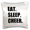 3dRose InspirationzStore Eat Sleep series - Eat Sleep Cheer - passionate about cheerleading - fun cheerleader team - Pillow Cases (pc_180387)