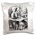 3dRose InspirationzStore Vintage Art - Smoking Caterpillar - Alice in Wonderland John Tenniel illustration - Pillow Cases (pc_193797)