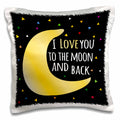 3dRose InspirationzStore Love series - I love you to the moon and back - cute saying with triangle stars - Pillow Cases (pc_202102)