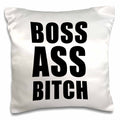 3dRose Tory Anne Collections Quotes - BOSS ASS BITCH - Pillow Cases (pc_232967)