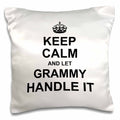 3dRose InspirationzStore Name design - Keep Calm and let Grammy Handle it fun funny grandma grandmother gift - Pillow Cases (pc_233094)