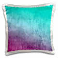 3dRose Anne Marie Baugh - Colors - Turquoise, Purple, Pink Watercolor Background - Pillow Cases (pc_239886)