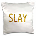 3dRose Tory Anne Collections Quotes - SLAY - Pillow Cases (pc_245860)