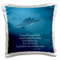 3dRose 777images Designs Graphic Design Bible Verse - Mother and Baby Dolphin swimming in the aqua colored ocean with the Bible verse Psalm 148 v 5-7 - Pillow Cases (pc_36108)