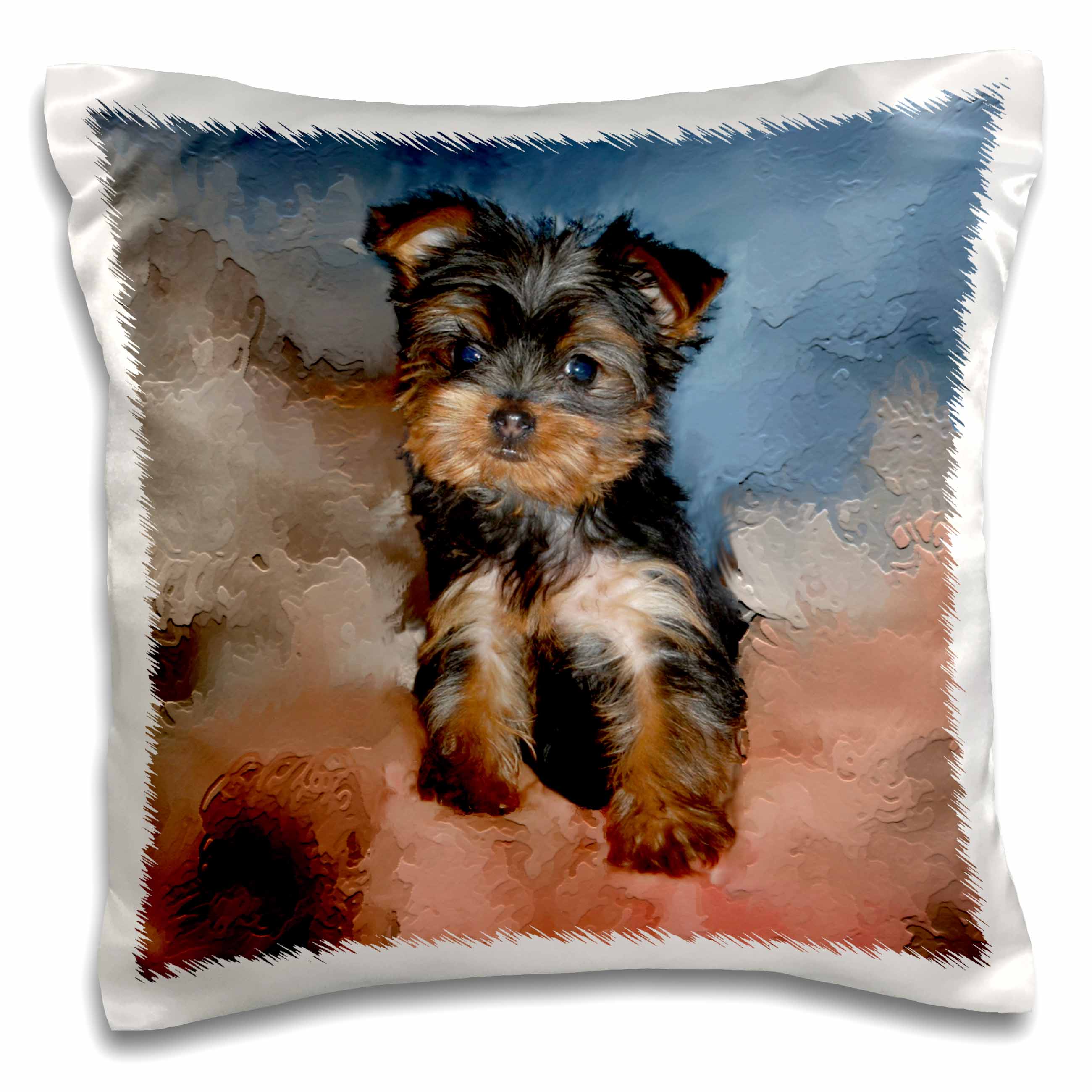 3dRose Dogs Toy Yorkie - Toy Yorkie Puppy - Pillow Cases (pc_3868)