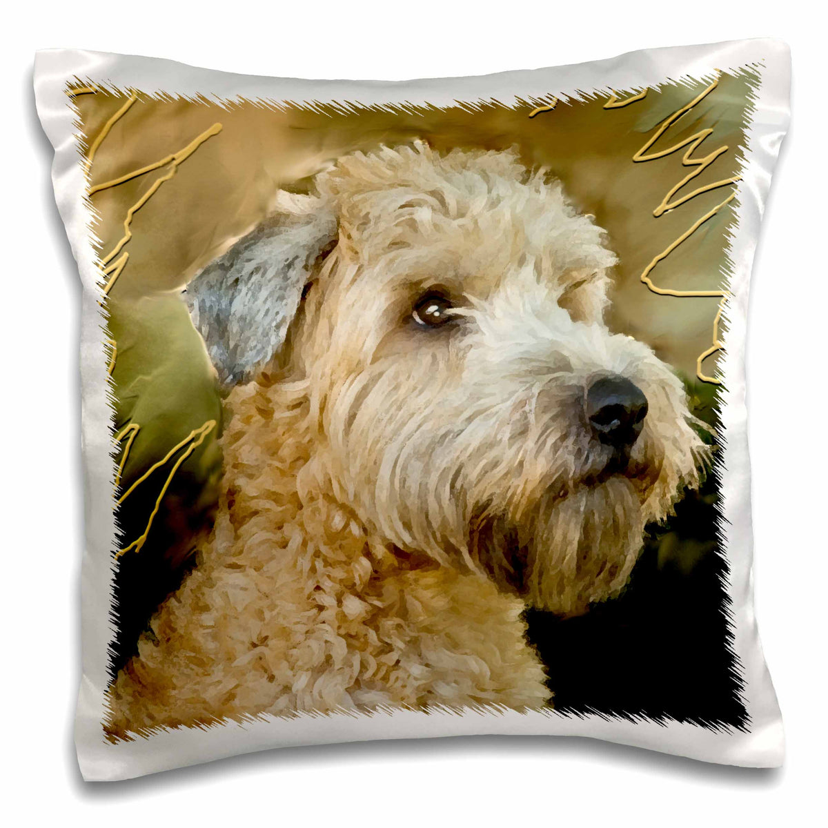 3dRose Dogs Soft Coated Wheaten Terrier - Soft Coated Wheaten Terrier Portrait - Pillow Cases (pc_4808)