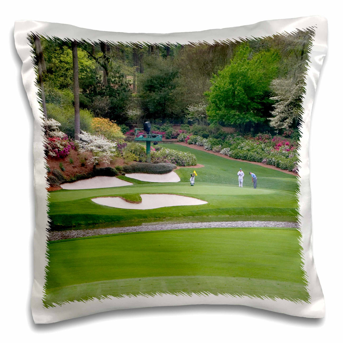 3dRose Angel Wings Designs Golf - Masters - Augustas Amen Corner Golf Course - Where dreams are made and lost - Pillow Cases (pc_48684)
