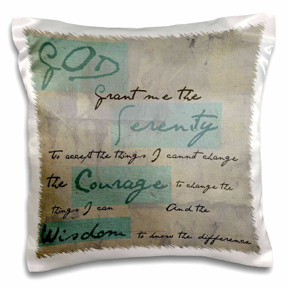 3dRose PS Inspirations - Serenity Prayer - Inspirational - Spiritual - Pillow Cases (pc_50568)