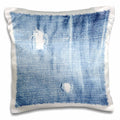 3dRose PS Creations - Faded Denim - Blue Jeans - Fashion - Art - Pillow Cases (pc_59961)