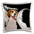 3dRose Doreen Erhardt Dogs - Beagle Angel Dog with clouds, a cute Halo and Angel Wings - Pillow Cases (pc_62896)