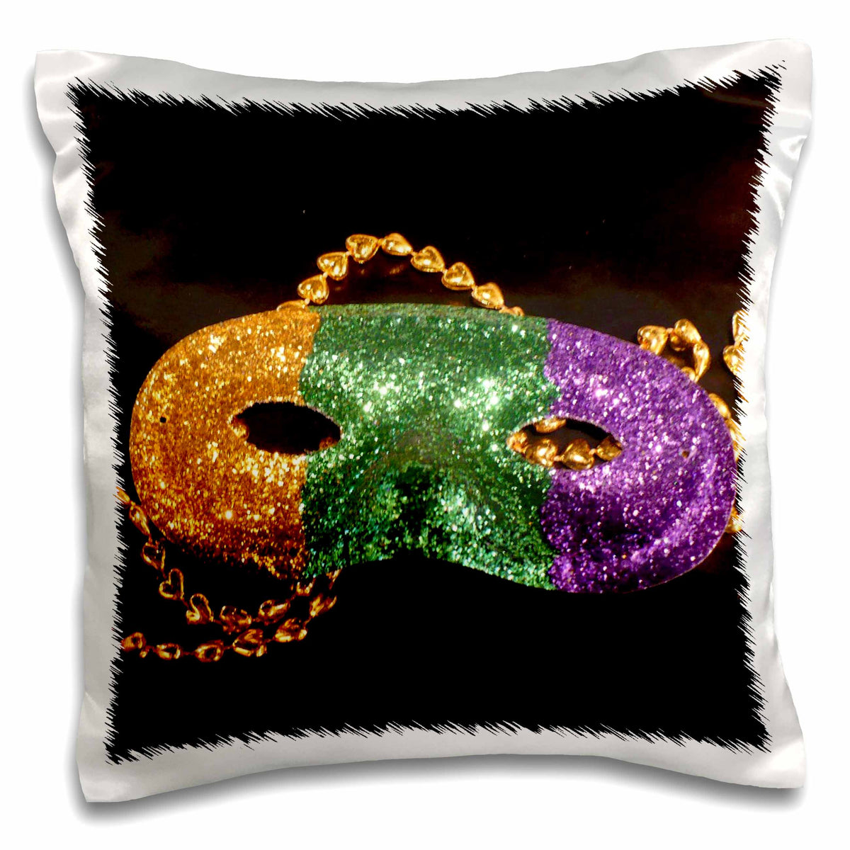 3dRose Florene Holiday Graphic - Mardi Gras - Pillow Cases (pc_7253)
