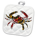 3dRose EvaDane - Signs - Maryland Crab Flag. - Potholders (phl_193242)
