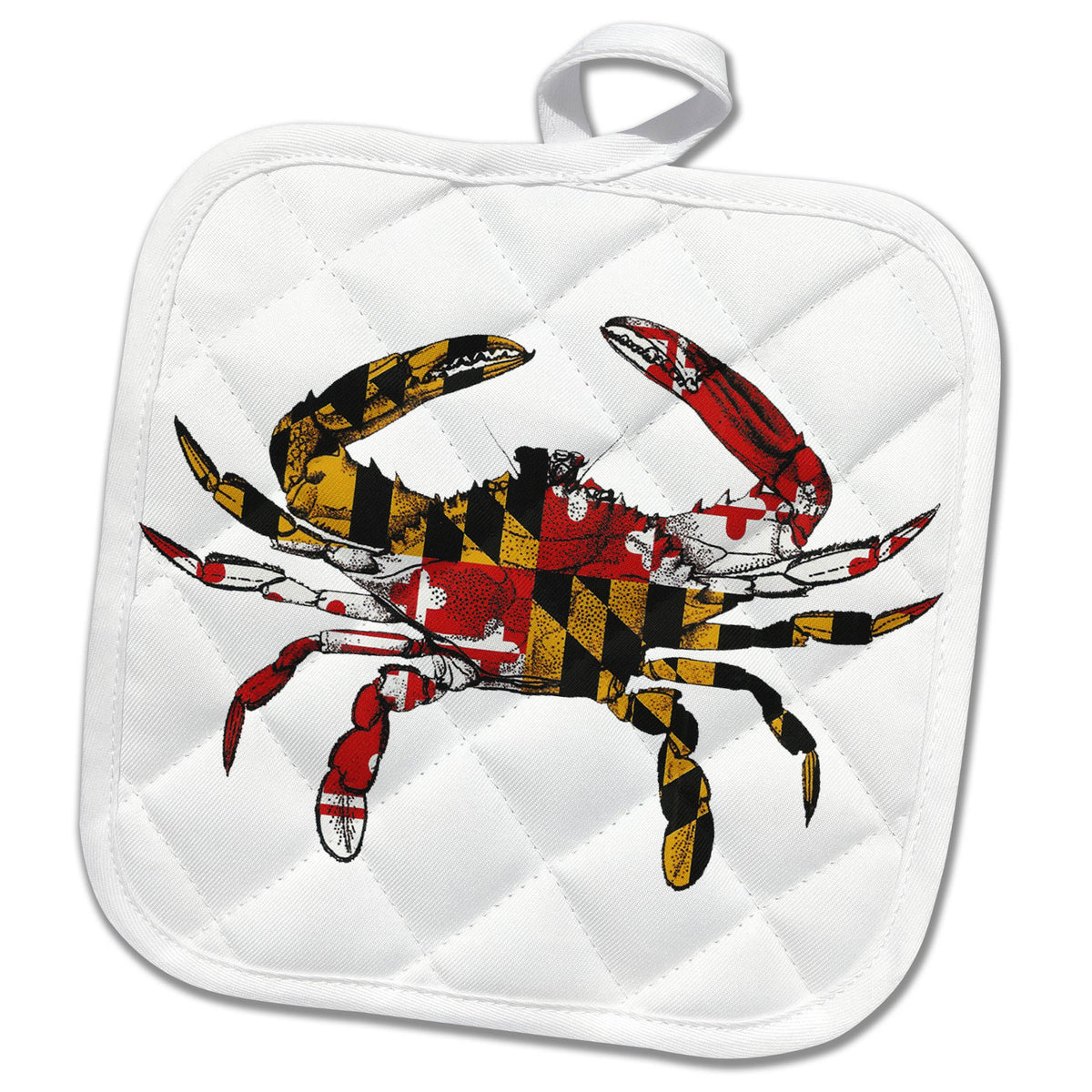 3dRose EvaDane - Signs - Maryland Crab Flag. - Potholders (phl_193242)