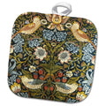 3dRose Russ Billington Patterns - William Morris Strawberry Thief Pattern - Potholders (PHL_219390)