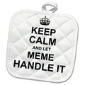 3dRose InspirationzStore Name design - Keep Calm and let Meme Handle it - fun funny grandma grandmother gift - Potholders (phl_233085)