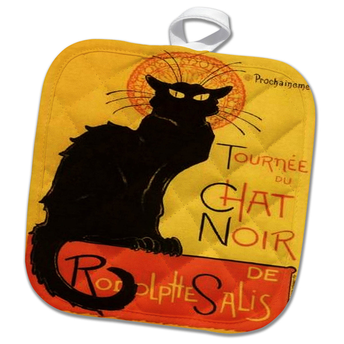 3dRose Taiche - Vintage Posters - Cats - Le Chat Noir - Advertising, Art Nouveau, Black cat, cat, Cats, Chat Noir, le Chat - Potholders (PHL_46907)