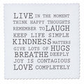 3dRose PS Inspirations - Inspirational Words Black and White Text - Quilt Squares (qs_179040)