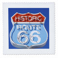 3dRose Danita Delimont - Route 66 - Arizona, Seligman, Neon Signage on Historic Route 66 - US03 LSE0015 - Lynn Seldon - Quilt Squares (qs_88027)