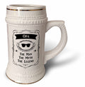 3dRose Opa The Man The Myth The Legend funny - word for grandpa in... - 22oz Stein Mug (stn_232467)