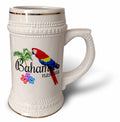 3dRose Bahamas Nassau Caribbean souvenir with tropical parrot and... - 22oz Stein Mug (stn_299249)