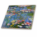 3dRose InspirationzStore Vintage Art - Water lilies by Claude Monet - impressionism - impressionist waterlilies on pond - famous fine art - Tiles (ct_155655)
