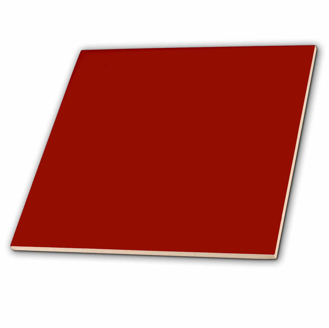 3dRose InspirationzStore Solid Colors - Burgundy red - dark marroon russet fire-brick dark-barn red-brown - plain simple solid color - Tiles (ct_159880)