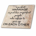 3dRose Xander inspirational quotes - a perfect marriage, black lettering on picture of marble print background - Tiles (ct_180092)