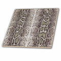3dRose Janna Salak Designs Prints and Patterns - Grey Snakeskin Animal Print - Tiles (ct_20347)