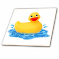 3dRose Rubber Duck - Rubber Duck - Tiles (ct_4366)