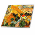3dRose Florene Impressionism Art - Van Gogh Landscape - Tiles (ct_48156)