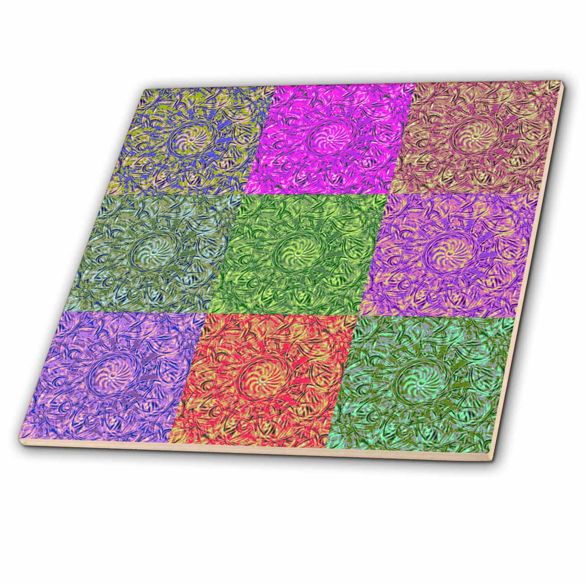 3dRose Cassie Peters Abstract - Colorful Abstract Blocks by Angelandspot - Tiles (ct_7667)