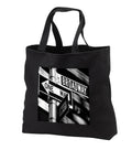 3dRose Signs - Broadway - Black Tote Bag 14w x 14h x 3d (tb_1193)