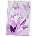3dRose Anne Marie Baugh Butterflies - Pretty Transparent Purple Butterflies - Towels (twl-101505)