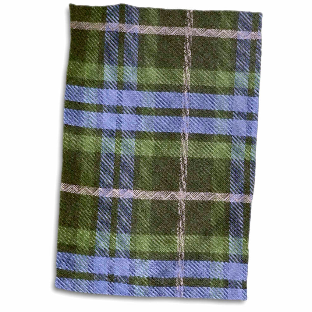 3dRose Blue and Green Tartan Pattern with Black and Grey Gray - Plaid Checks... - Towels (twl-113035)