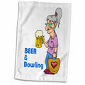 3dRose Funny Beer and Bowling Grandma Sports Design - Towels (twl-116304)