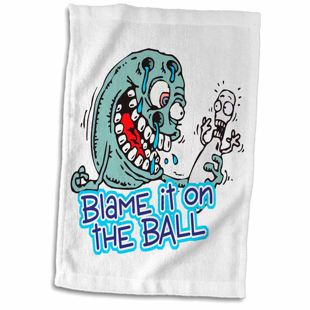 3dRose Funny Blame It On The Ball Bowling Humor Sports Design - Towels (twl-116305)