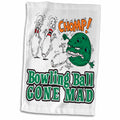 3dRose Funny Bowling Ball Gone Mad Sports Design - Towels (twl-116307)