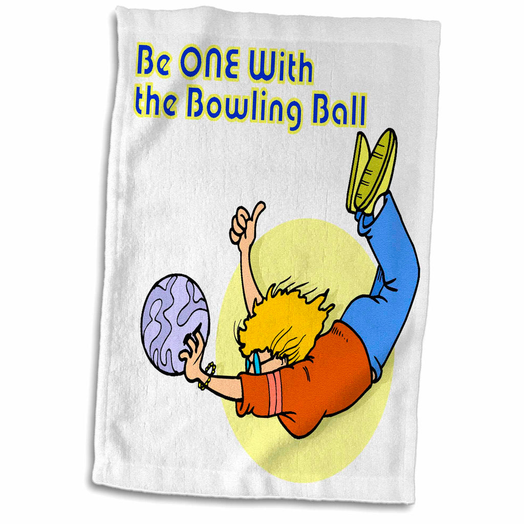 3dRose Funny One with The Bowling Ball Sports Design - Towels (twl-116318)