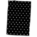 3dRose Black and White Polka dot Pattern - Small dots - Stylish Classic -... - Towels (twl-120245)