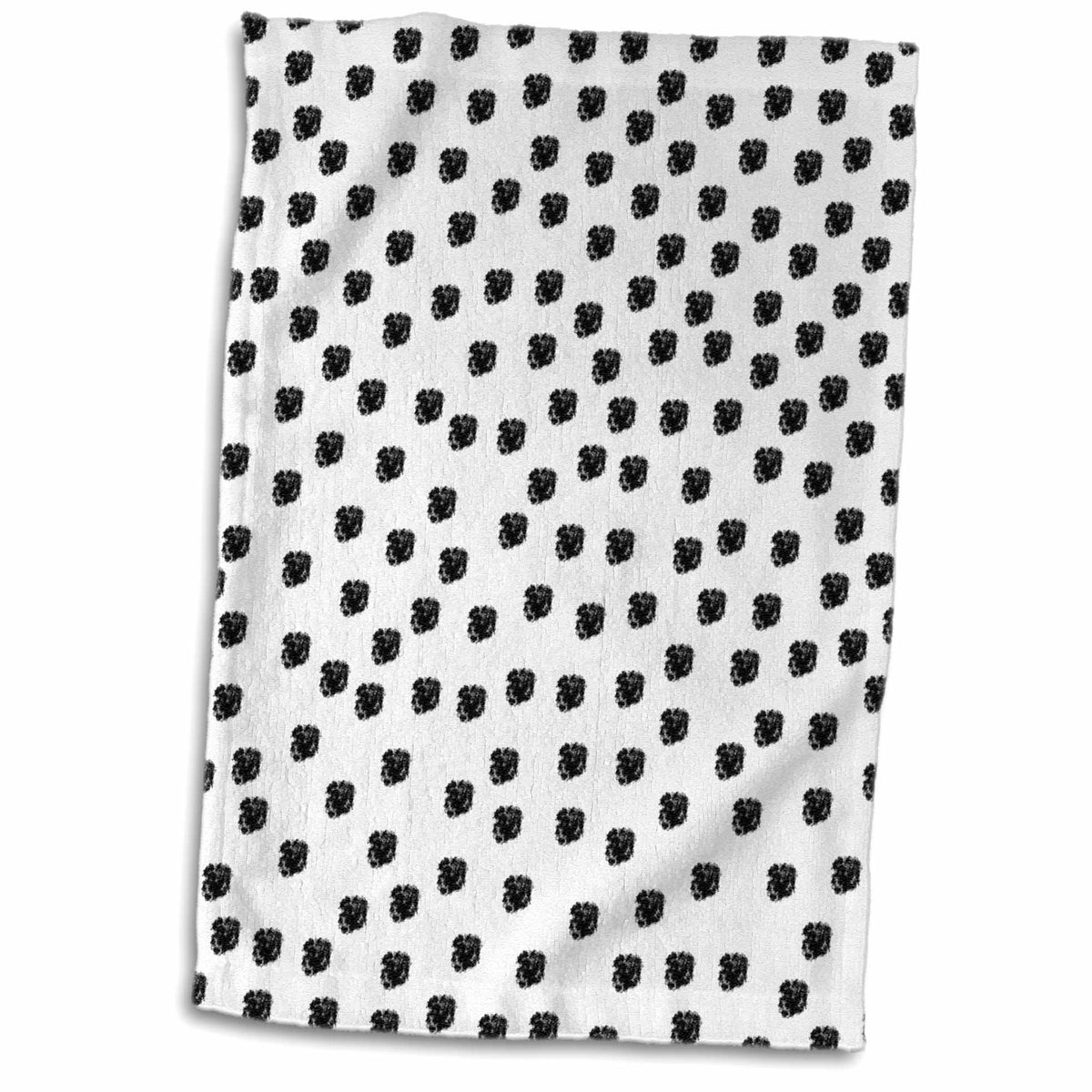 3dRose PS Animals - Dalmation Spots Dogs Animal Print Black and White - Towels (twl-123329)
