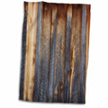 3dRose Anne Marie Baugh Textures - Brown Barn Wood Look - Towels (twl-124675)