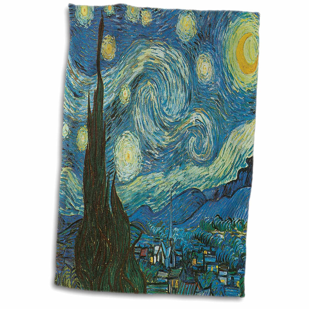3dRose BLN Vincent Van Gogh Collection - The Starry Night by Vincent Van Gogh - Towels (twl-128155)