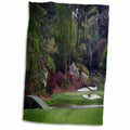 3dRose Augustas Amen Corner Golf Course - Golfers on Bridge - Towels (twl-131410)