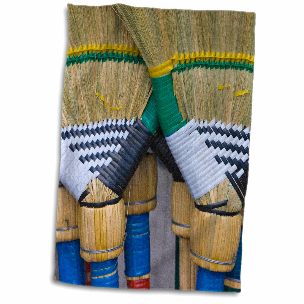 3dRose Image of Colorful Brooms at Market, Philippines - AS29 KSU0002 - Keren... - Towels (twl-132871)