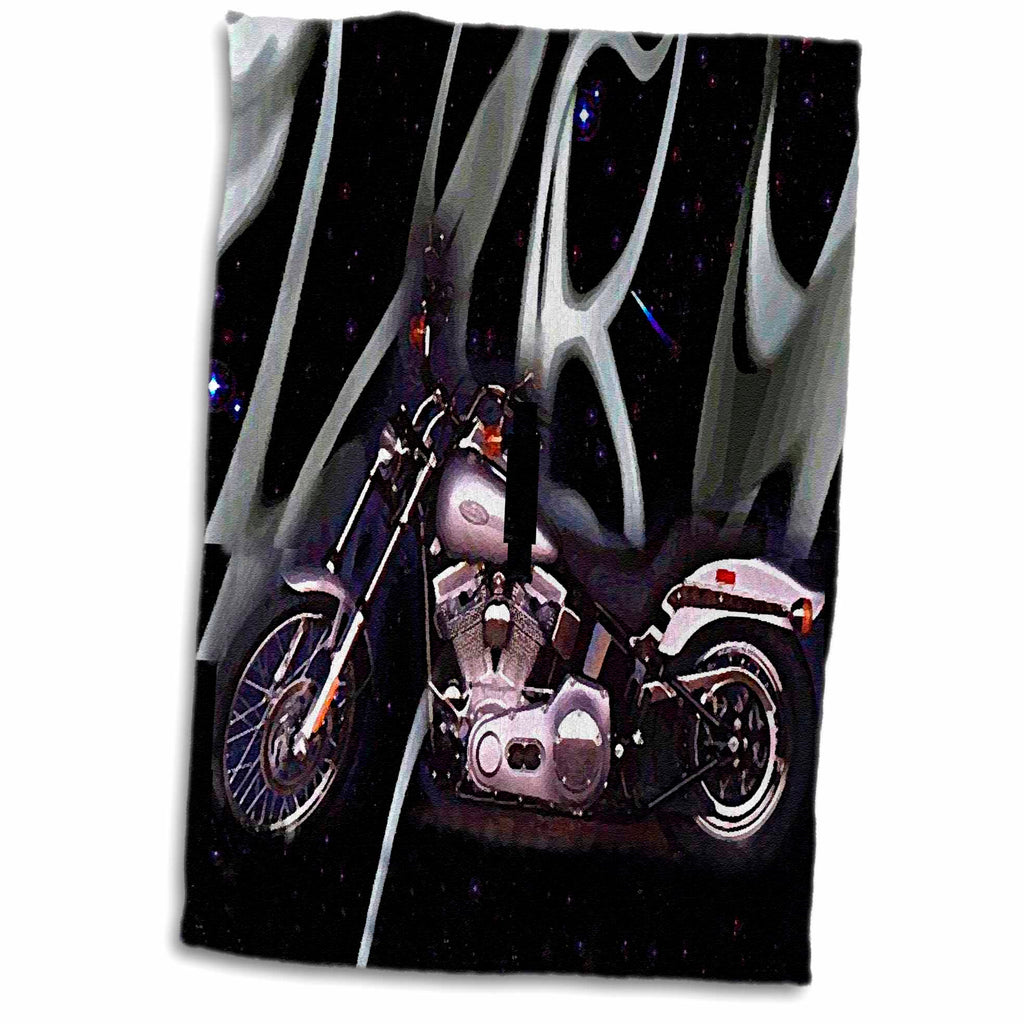 3dRose Towel Picturing Harley-Davidson® Motorcycle