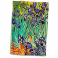 3dRose Irises by Vincent van Gogh 1889 - purple flowers iris garden - copy of... - Towels (twl-155630)
